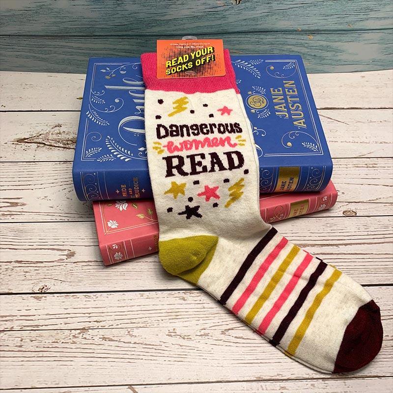 Jane Austen Socks - "Dangerous Women Read"