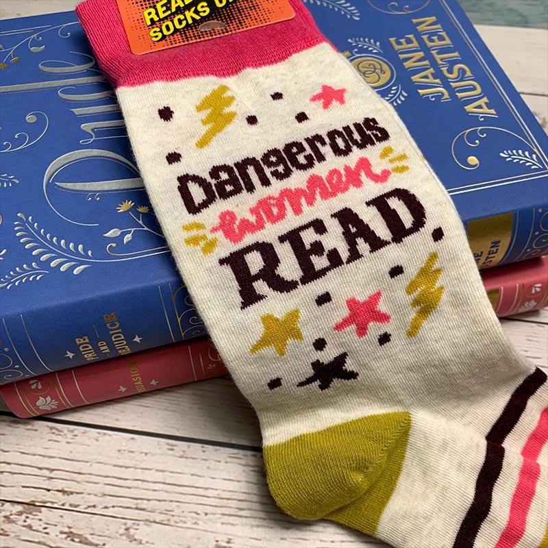 Jane Austen Socks - "Dangerous Women Read" - Image 2