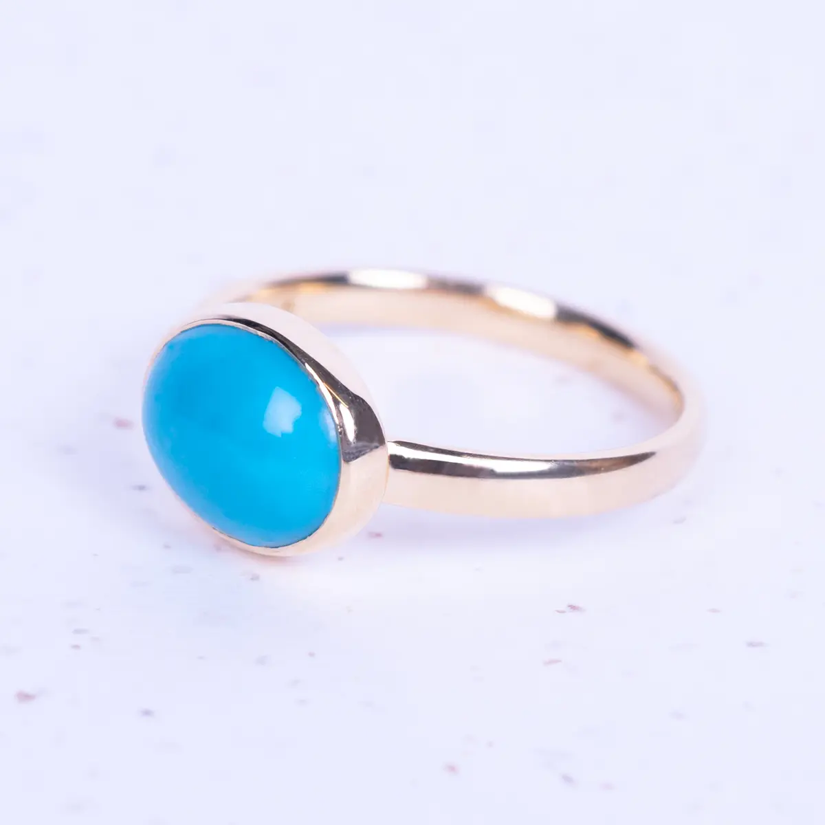 Jane Austen Turquoise Ring - 18ct Gold Replica - Image 2