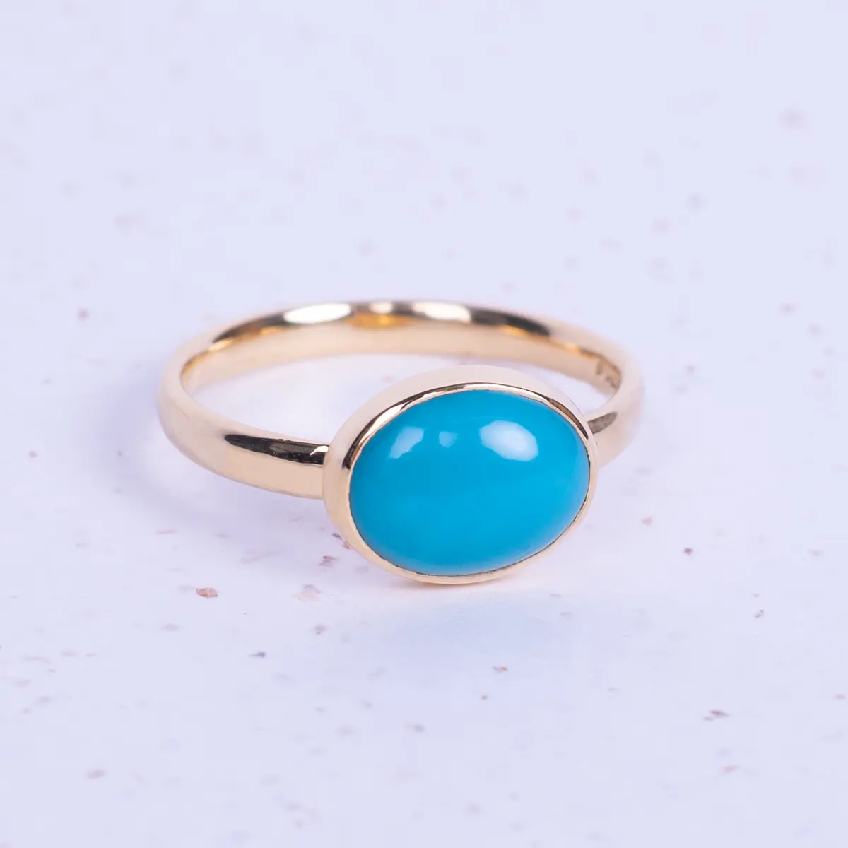 Jane Austen Turquoise Ring - 18ct Gold Replica - Image 4