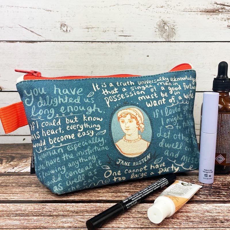 Jane Austen Accessory Bag - Zip Top - Image 3