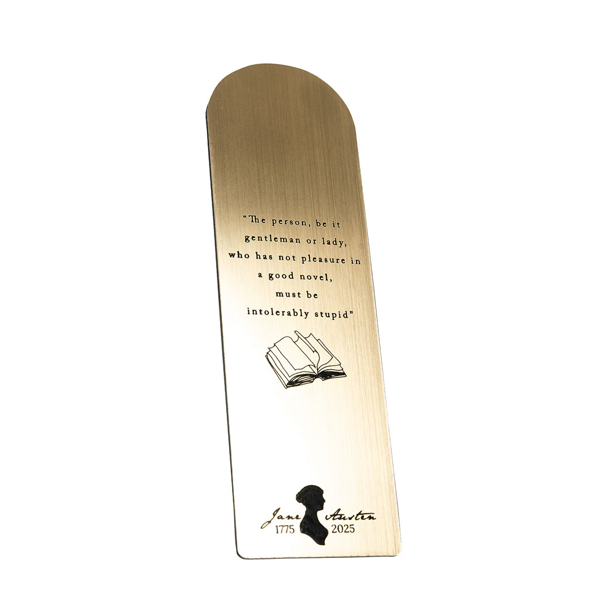 Jane Austen's 250th Anniversary Bookmark in Brushed Gold - Image 2