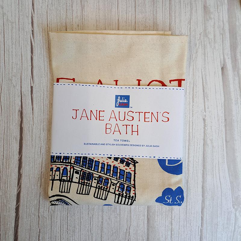 Jane Austen's 'Bath Cityscape' Tea Towel