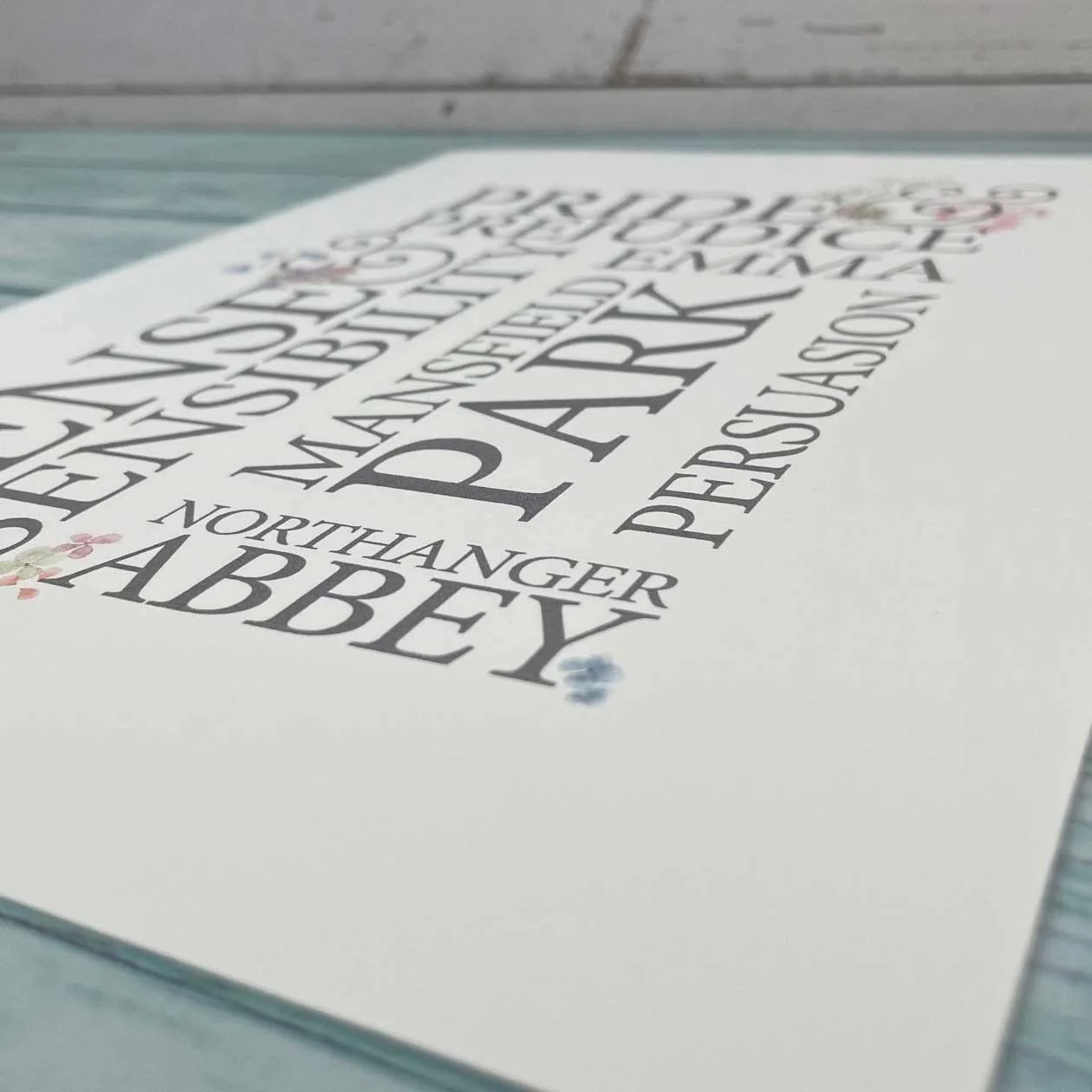 Jane Austen's Book Titles - A4 Typography Print - Image 3
