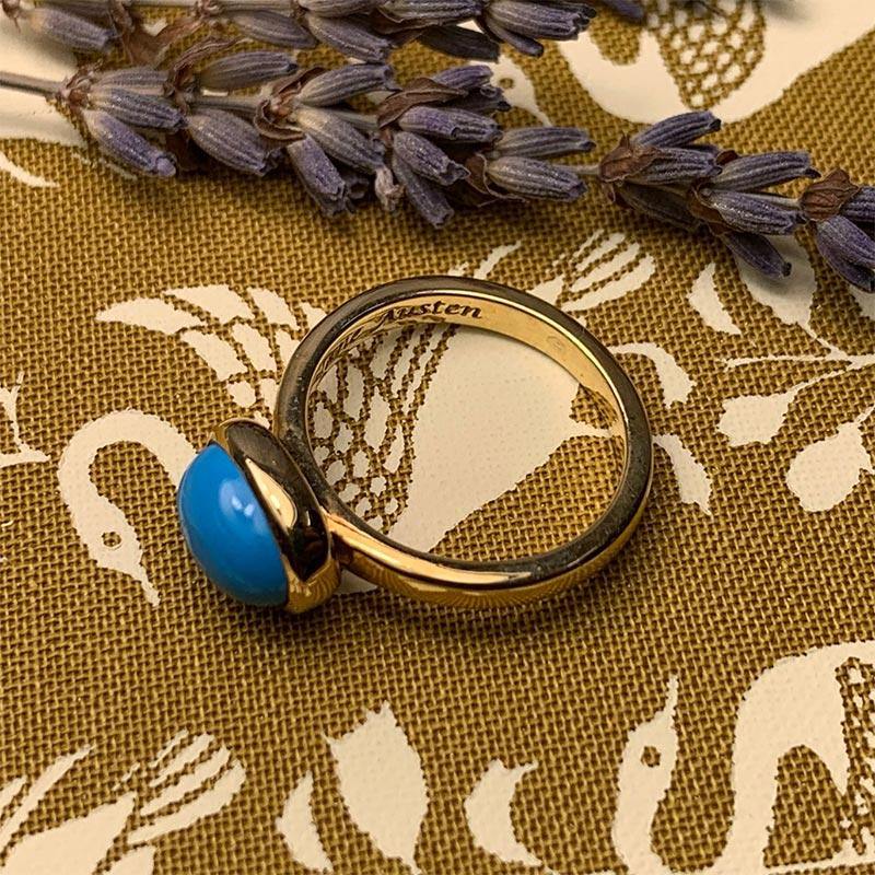 Jane Austen's Ring Replica - 9ct Gold and Turquoise | Exclusive Collection - Image 2