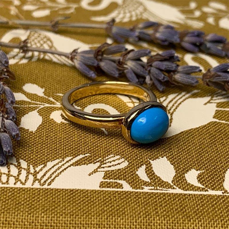 Jane Austen's Ring Replica - 9ct Gold and Turquoise | Exclusive Collection - Image 3