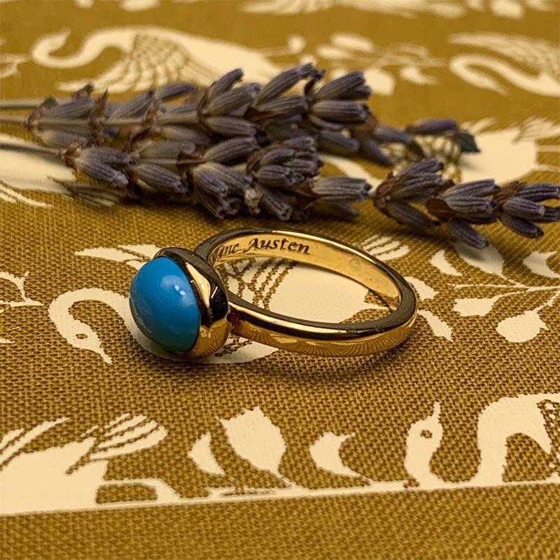Jane Austen's Ring Replica - 9ct Gold and Turquoise | Exclusive Collection - Image 4