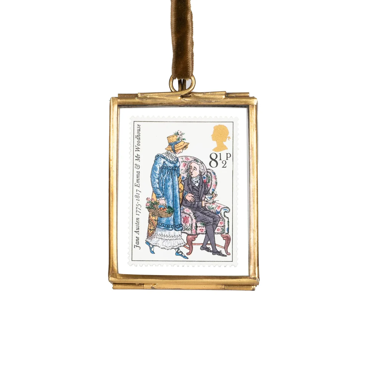 Limited Edition Jane Austen Stamp in Hanging Frame - Emma and Mr Woodhouse - Image 3