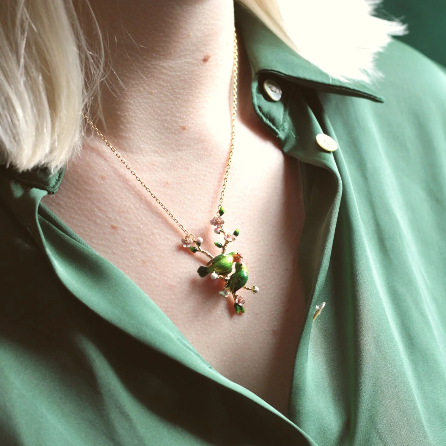 Lovebird Pendant Necklace - Image 3