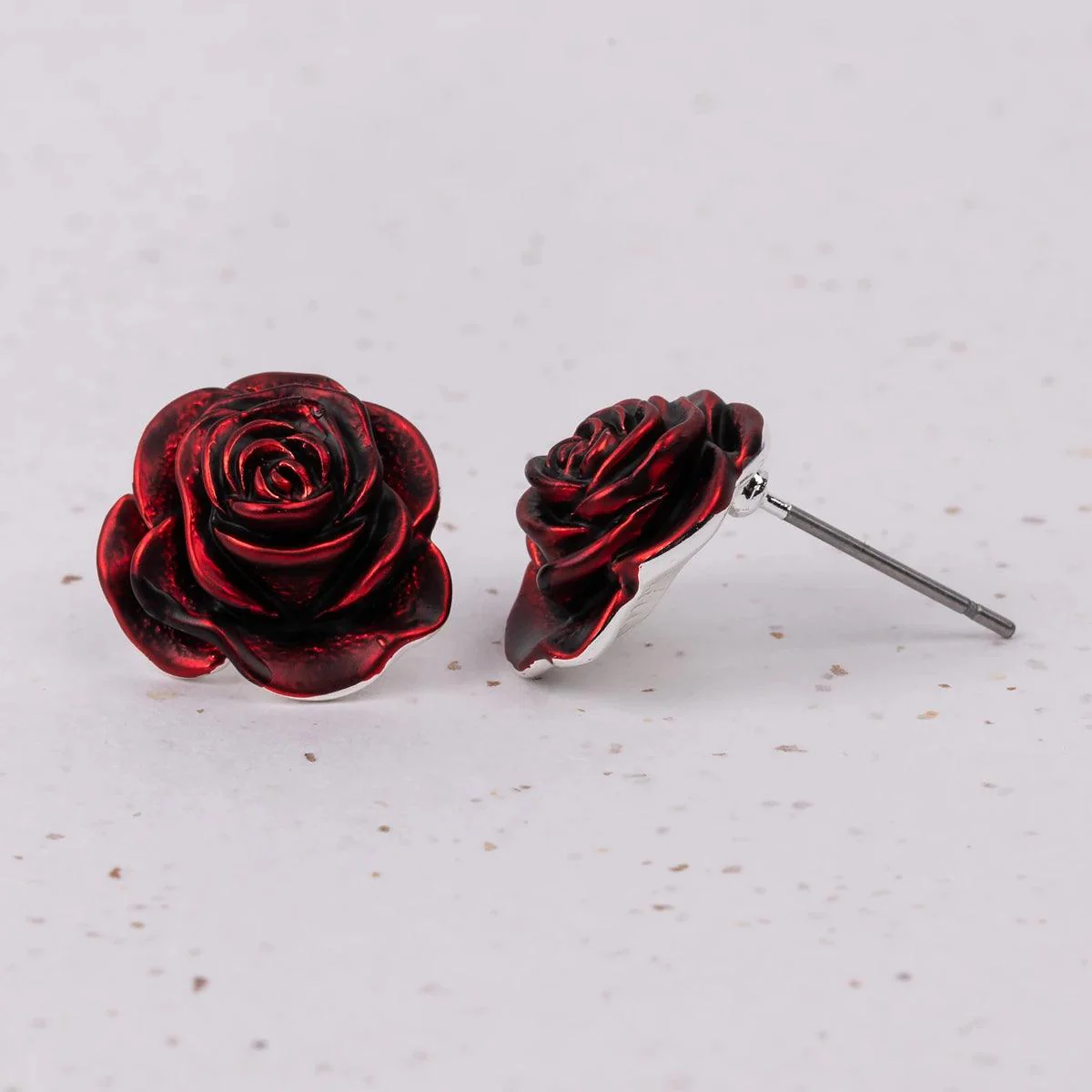 Meryton Handcrafted Rose Earrings - Image 2