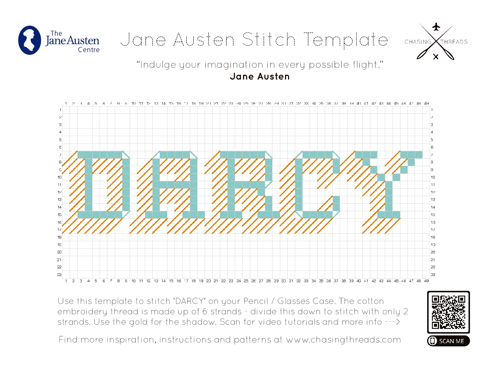Stitch Kit - Mr Darcy Glasses Case - Image 2