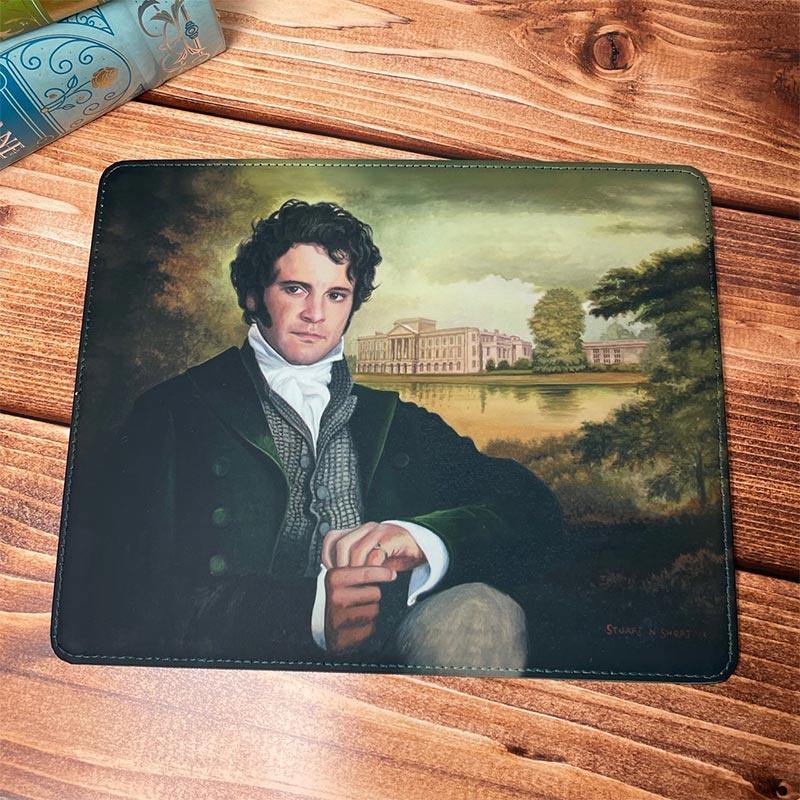 Mr Darcy Mouse Mat - Faux Leather Pemberley Design