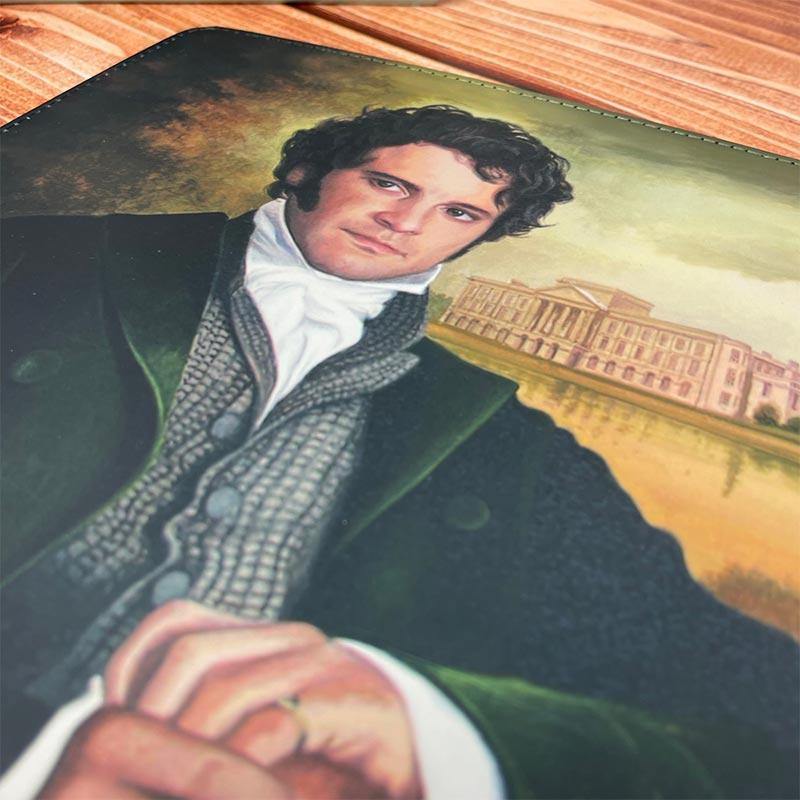 Mr Darcy Mouse Mat - Faux Leather Pemberley Design - Image 2