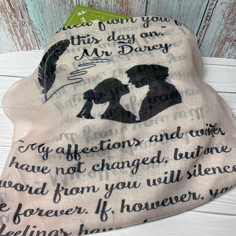 Mr Darcy Scarf - Voile Love Letter Design - Image 3