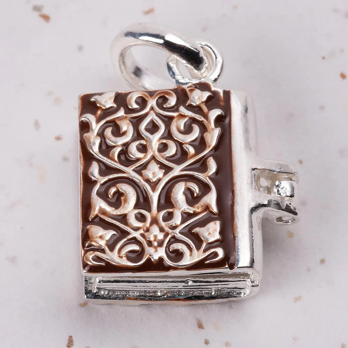 Northanger Abbey Silver and Enamel Book Charm Pendant - Image 2