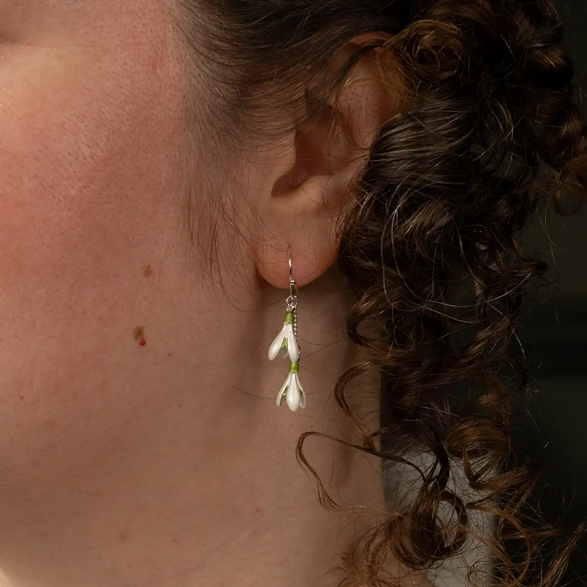 Pemberley Handcrafted Snowdrop Earrings - Image 3