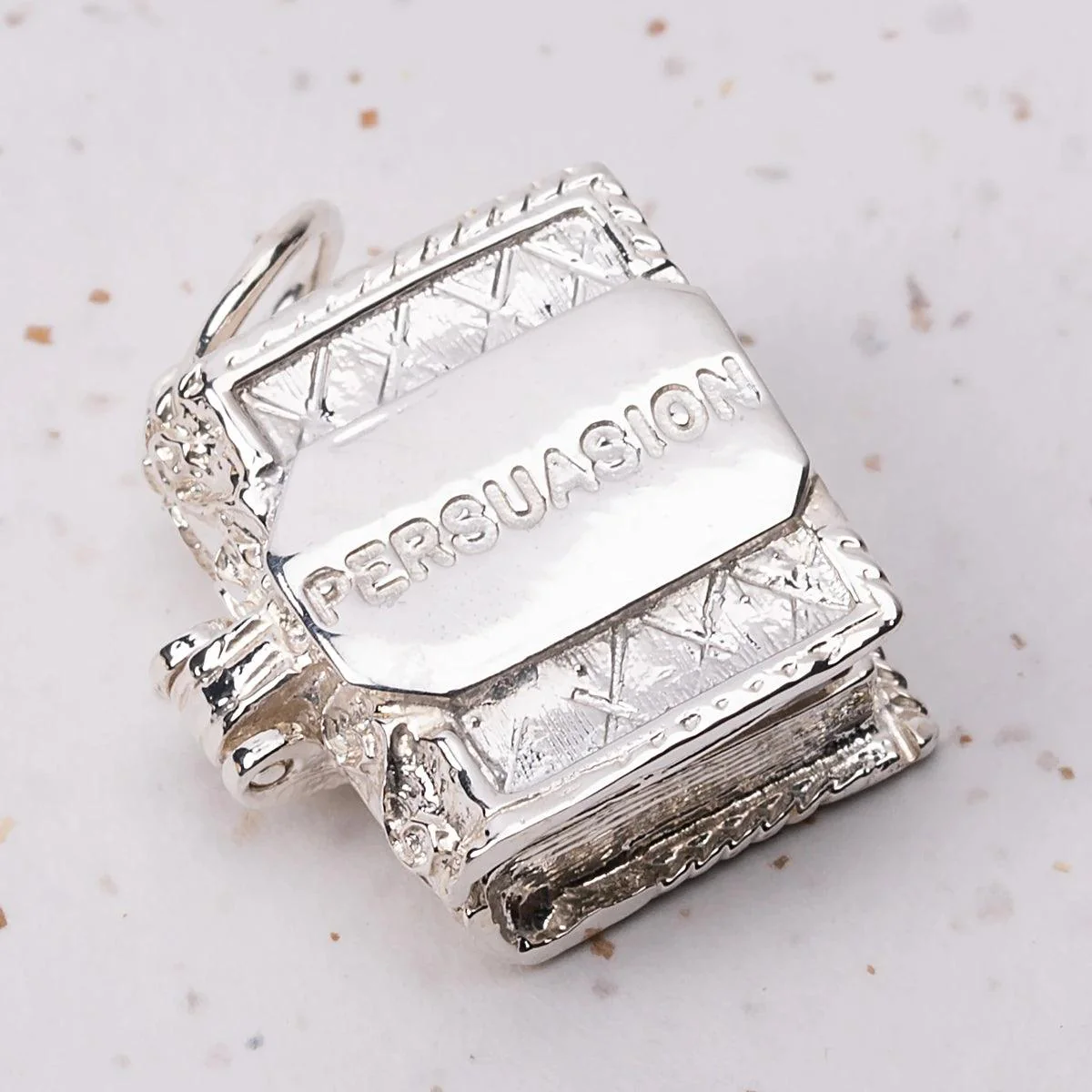 Persuasion Silver Book Charm Pendant
