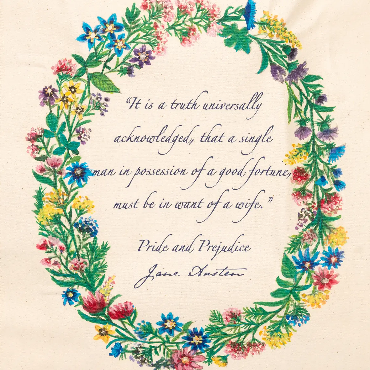 Pride and Prejudice Floral Tote Bag - Image 6