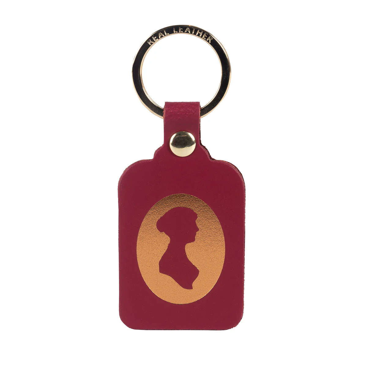 Pride and Prejudice Leather Keyring in Magenta - Image 2