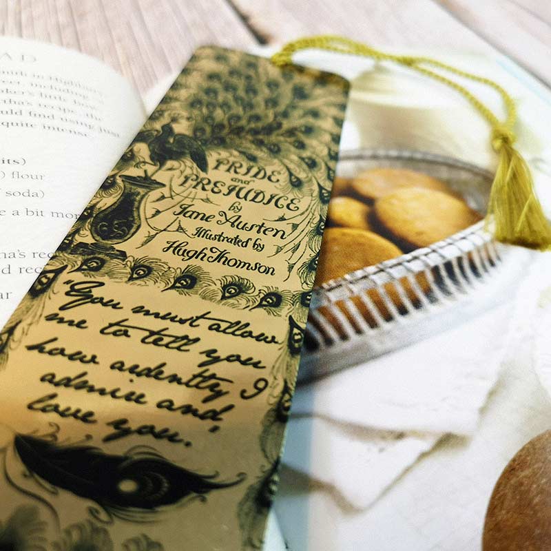 Pride & Prejudice Bookmark - Peacock Design - Image 2