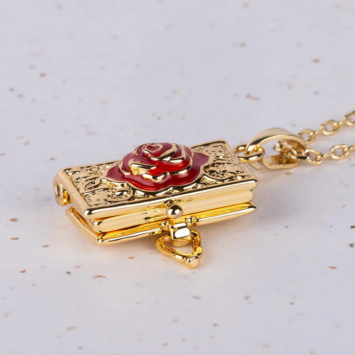 Rose Bud Locket Necklace - Image 3