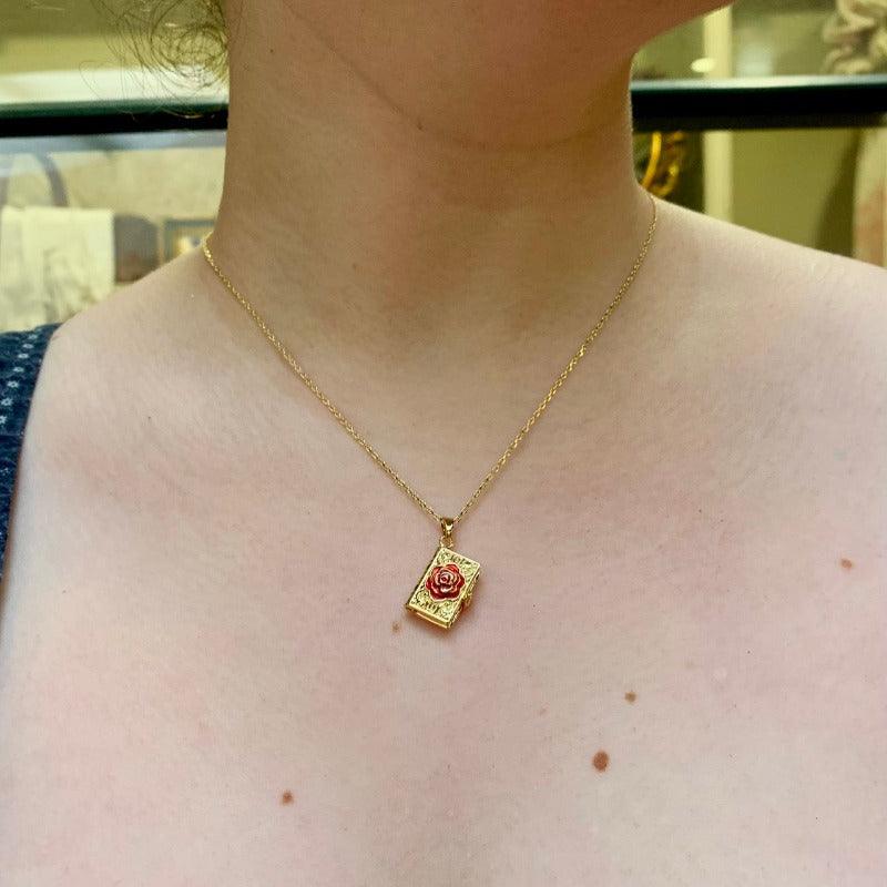Rose Bud Locket Necklace - Image 4