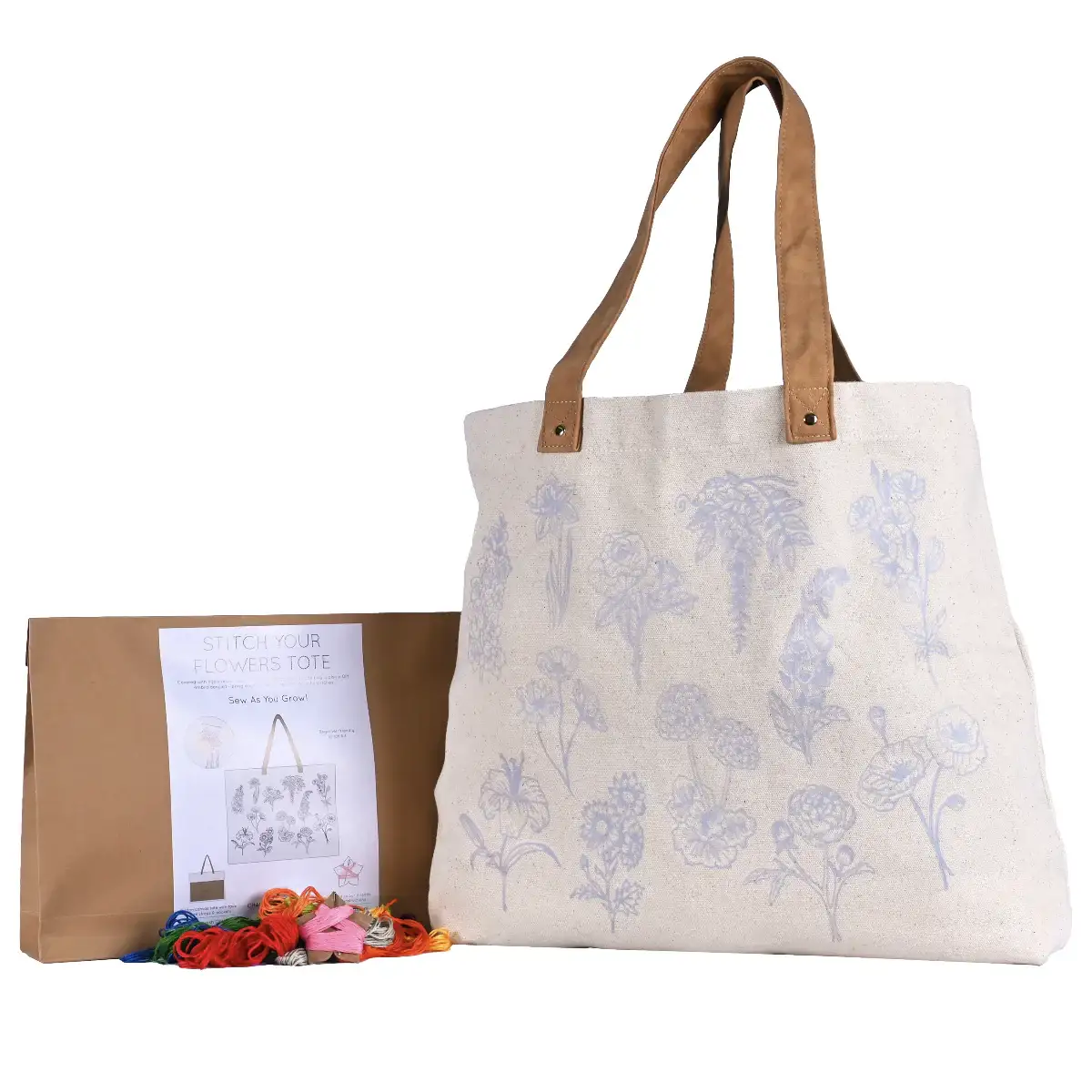 Stitch Your Flowers Tote Bag - Image 4