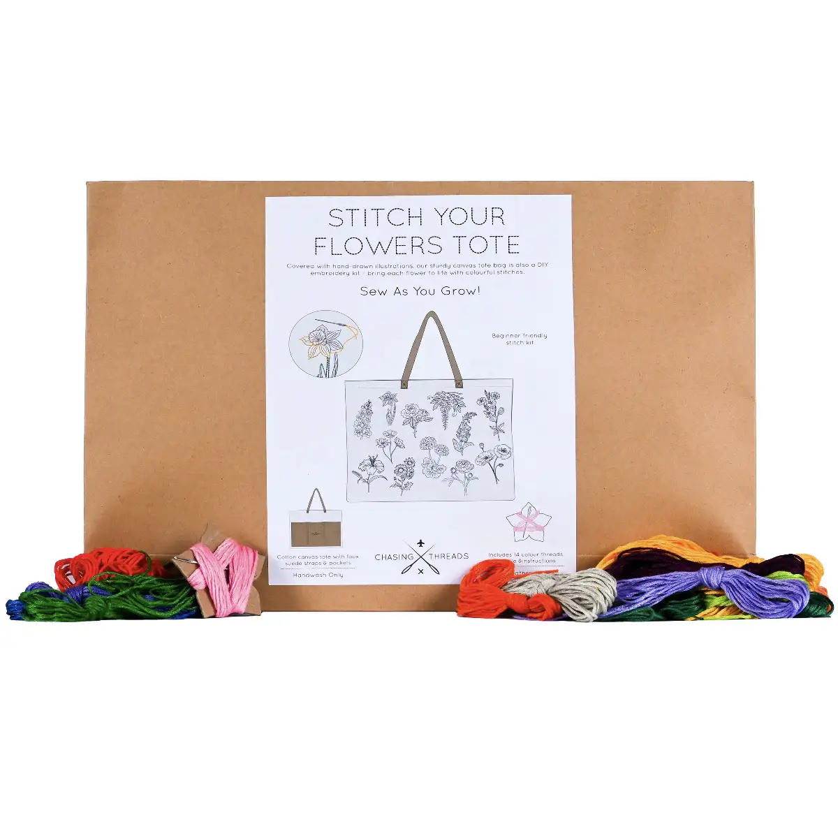 Stitch Your Flowers Tote Bag - Image 5