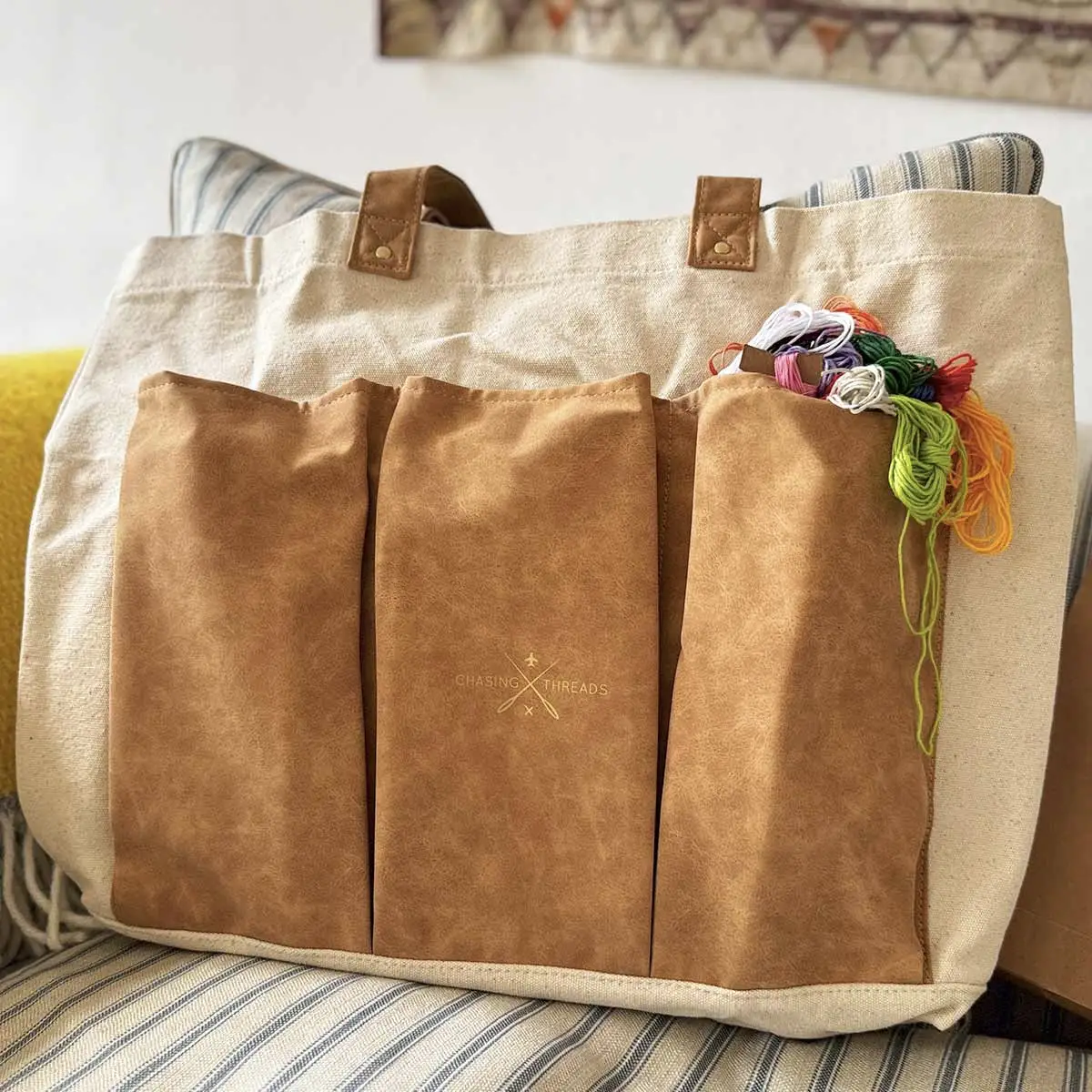 Stitch Your Flowers Tote Bag - Image 6