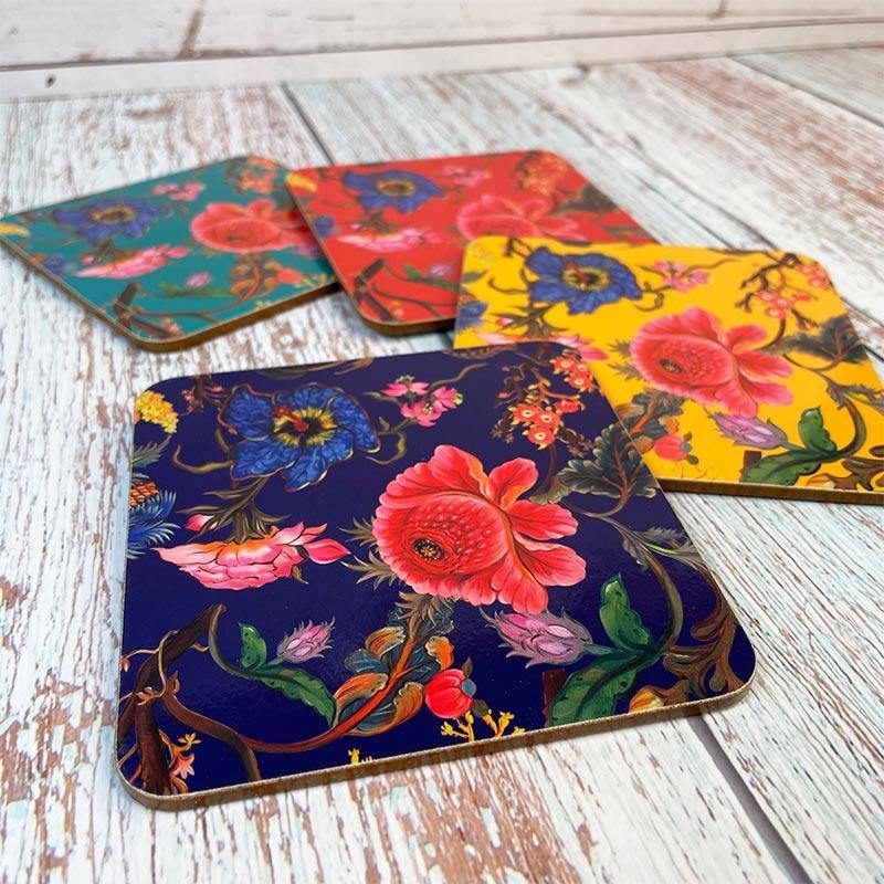 William Morris Coasters - Set of 4 Botanical Designs - Image 2